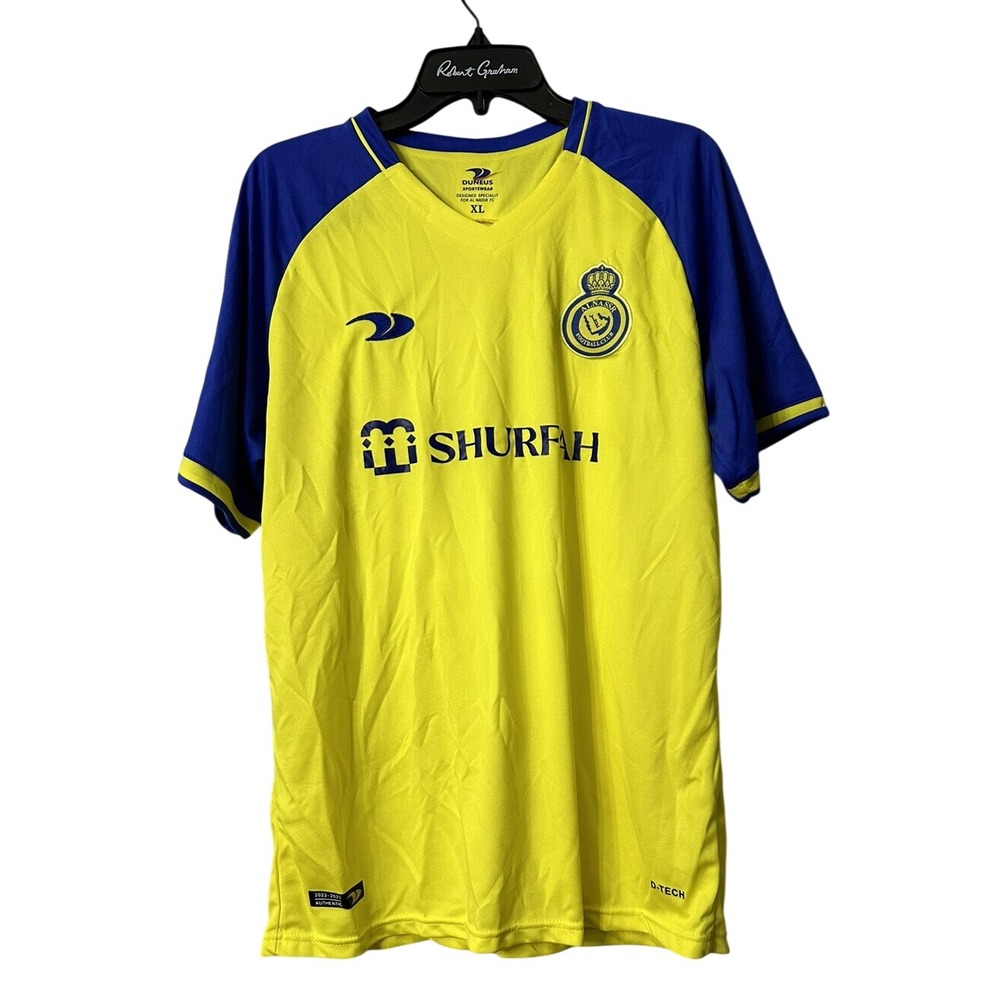 NWT Exclusive Duneus Al Nassar FC‎ Authentic Ronaldo Soccer Jersey Shirt Size XL